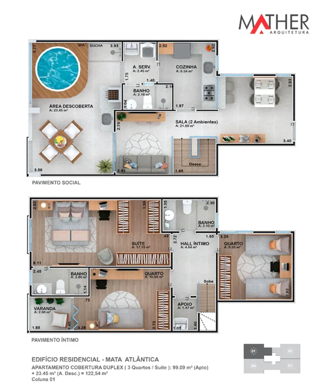 Apartamento com 3 quartos, 128 m² - Jardim Belvedere - Volta Redonda — foto 1