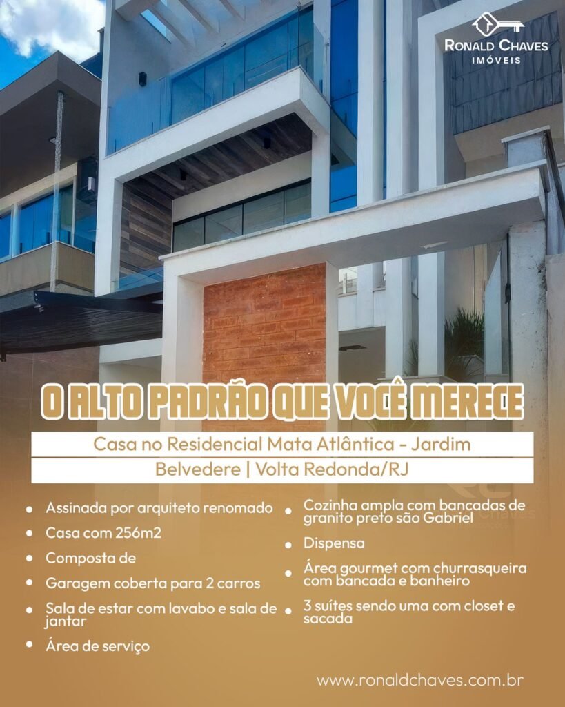 Está procurando um imóvel de alto padrão em Volta Redonda/RJ para investir ou morar ?