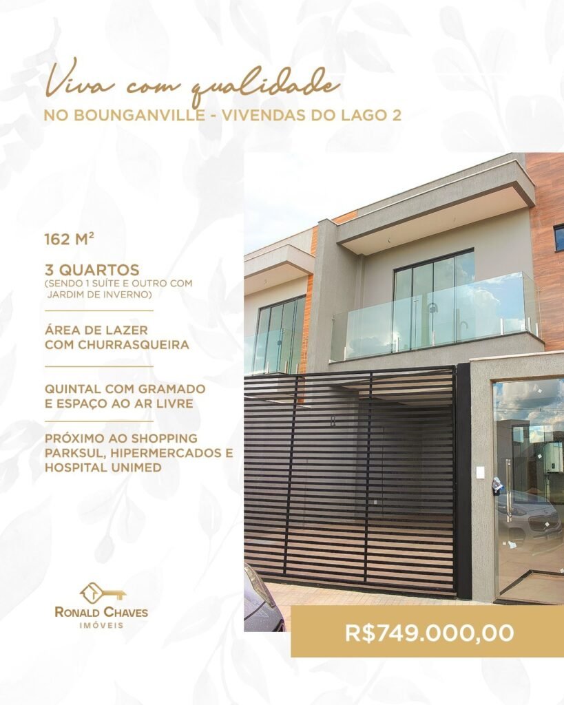 Venha viver com mais qualidade no bairro Bounganville – Vivendas do Lago 2 em Volta Redonda!