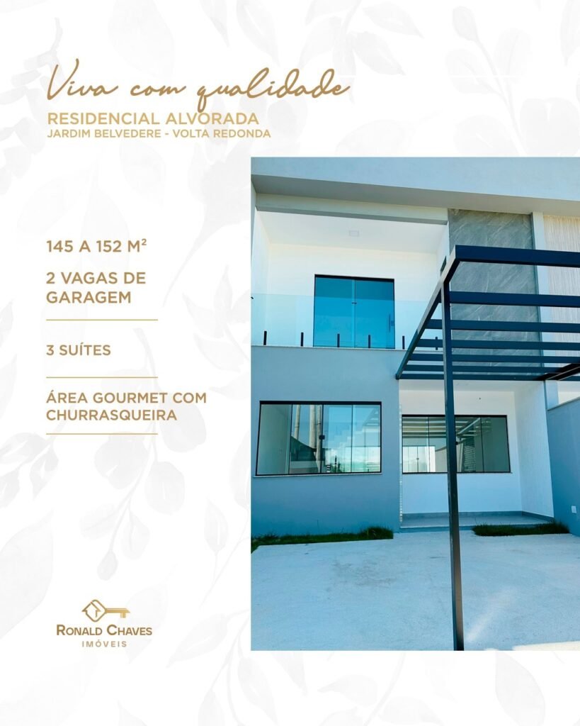 Viva com mais qualidade no Residencial Alvorada, Jardim Belevedere em Volta Redonda!