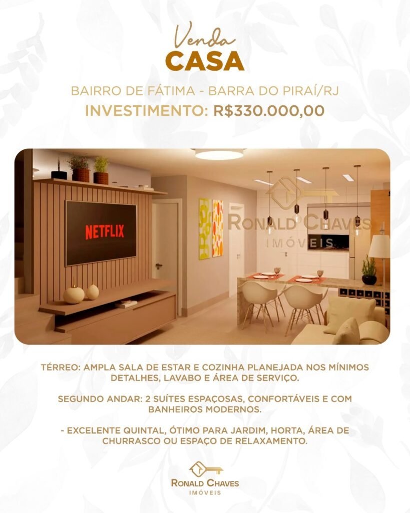 Conheça a casa dos seus sonhos no Bairro de Fátima em Barra do Piraí! Conheça a casa dos seus sonhos no Bairro de Fátima em Barra do Piraí!